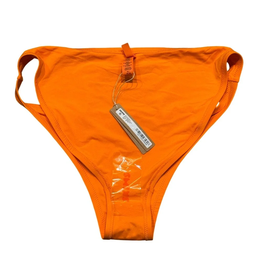 SKIMS Recycled Swim Mid Coverage Bottom Orange XL BB-BRF-3980‎ NEW